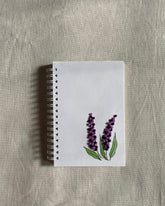 Lavender Leaves - Embroidered Notebook